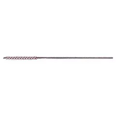 This light-deburring and finishing brush features a nylon fill with 0.012 in diameter filaments, suitable for cleaning and finishing internal tube surfaces on all metals. The 3/16 in diameter brush has a 3/32 in stem diameter for use in small bores and passages.