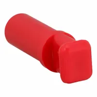 Push-to-connect tube cap for sealing the end of 16 mm OD tubing. Made of nickel-plated brass with a silver finish. Overall length 57 mm. Used in pneumatic systems to prevent air leakage and contamination