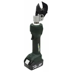 Cordless cable cutter for cutting 20 mm ACSR, 3/8 in Guy Strand, and 3/8 in Steel. Operates on the Makita 18V LXT battery platform. Inline design suitable for overhead and underground cable cutting in construction and utility applications.