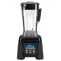 This heavy-duty blender features a 3 1/2 hp motor with two speeds and pulse function, operated via an electronic keypad. The copolyester container is suitable for high-volume blending tasks in commercial kitchens, bars, and restaurants. It operates on 120V AC and does not include a sound enclosure