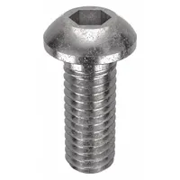 Socket Head Cap Screw: M6x1.00 Thread Size, 16 mm Lg, Button, NL-19, Stainless Steel, 18-8, 25 PK (MPN FBMBHSCAPS61016P25)