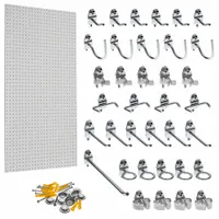 TRITON PRODUCTS Wall Ready White Pegboards Kit: Round, 1/4 in Peg Hole Size, 42 in x 24 in x 1/4 in (MPN PEG36-WHT)