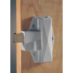 Mechanical keyless deadbolt with push-button code entry, chrome finish. Fits doors up to 1-1/2 in. thick. No keys or batteries required. Suitable for commercial and institutional doors needing secure, code-only access.