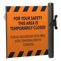 MODUS Mounted Barrier: Fixed Mount, 11 1/2 ft Belt Lg, Restricted Access Messaging, Orange (MPN ZP+EMPP-O-FML)