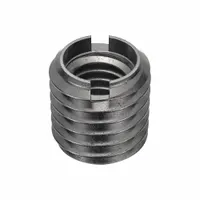 Heavy wall self-locking thread insert with 5/8"-11 external and 7/16"-14 internal coarse threads. External thread fit 2A, internal fit 2B, compatible with 5/8"-11 tap. Supplied in a 5-pack. Used to repair or reinforce threads in metal assemblies where vibration resistance is required
