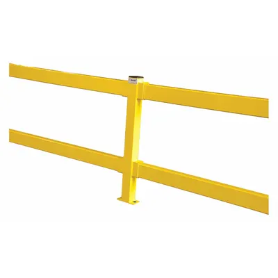 BLUFF Guard Rail System: Toe Board Not Included, 5 in x 3 in, Lift-Out Rail Mounting - Handrail Connecting Lengths