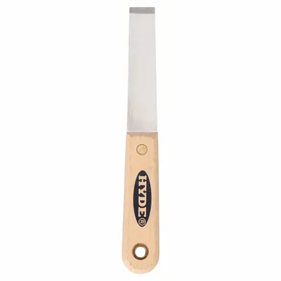 HYDE Scraper: Bld. Mat. Stainless Steel, Hdl. Mat. Hardwood, Stiff - Standard Scrapers