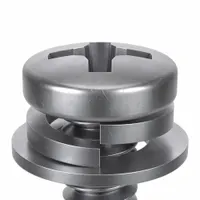 SEMS Screw: Flat/Split Lock, #8-32 Thread Size, 1 in Lg, Stainless Steel, Passivated, Pan, 10 PK (MPN 1-PPX-8C-100)