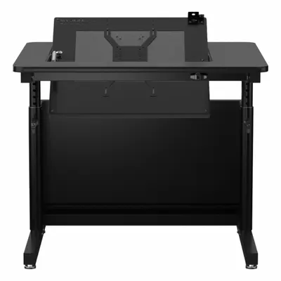 VERSADESK Standing Desk: Black, Wood, 36 in Overall Wd, 30 in Overall Dp - Manual Adjustable-Height Desks