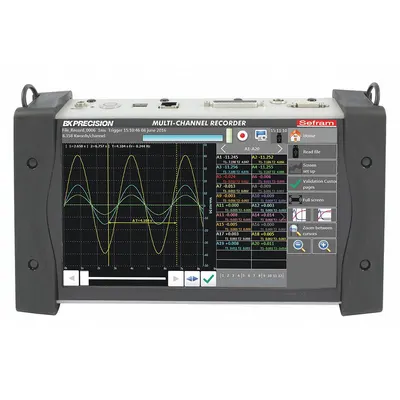 B&K PRECISION Paperless Recorder: B/C/E/J/K/L/R/S/T, 100V DC, DAS240-BAT, 0.5 to 100V DC - Chartless Digital Recorders