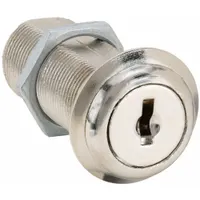 Cam Lock: Std Keyed Cam Lock, Keyed Alike, Zinc Die-Cast, Nickel, 1 1/2 in Straight Cam Lg (MPN C8060-C346A-14A)