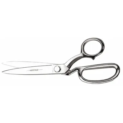 KLEIN TOOLS Industrial Shears: Right-Hand, 11 1/4 in Overall Lg, Straight, Nickel Chrome - All-Metal Offset Scissors