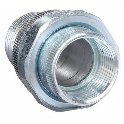 APPLETON ELECTRIC Straight Union - Conduit to Box: Steel, Electroplated