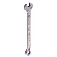 This SAE nonsparking 12-point combination wrench is made from aluminum bronze nickel for use in hazardous environments where sparking tools could ignite flammable gases or dust. It features a 1-7/16 in head size and 19 in overall length, with a natural finish. The 12-point box end provides secure grip on fasteners.