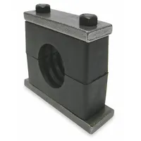 This beta clamp features a ribbed bore to dampen vibration and reduce noise in piping systems. Constructed from 304 stainless steel, it provides corrosion resistance in demanding environments. Suitable for securing pipes in hydraulic, pneumatic, and material handling applications