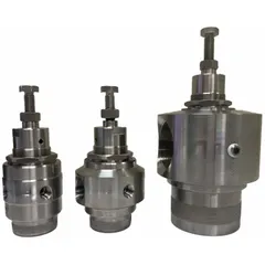 This pressure regulator features a 316L stainless steel body with 3/8 in NPT female connections and a nitrile seal. It includes a hex head adjusting screw and relieving capability. Suitable for use in systems handling corrosive or ultra-pure gases where material compatibility is required.