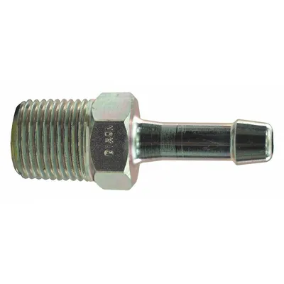 DIXON Barbed Hose Fitting: For 3/4 in Hose I.D., Steel x Steel, 3/4 in x 3/4 in Fitting Size - Multipurpose (Air, Water, Chemical) Barbed Combination Nipples