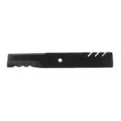 Replacement blade for Scag GH 3-in-1 mowers. Measures 21 inches long, 2-1/2 inches wide, with a 5/8-inch center hole. Suitable for cutting grass on residential or commercial turf.