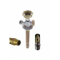 QUARTER BALL Ball Valve Sillcock: Quarter-Turn, Brass, Nickel, Plastic, 1/2 in Inlet Connection Size (MPN QB-114MC)