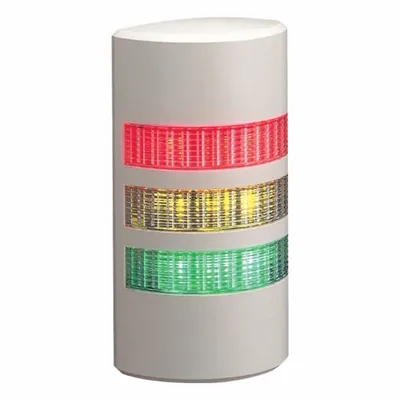 PATLITE Signal Tower: 3 Tier, Sounder Tier Included, IP65, Amber/Green/Red - Three-Tier Tower Light Assemblies