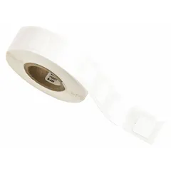 Nylon, white precut label sized 1/2 in x 1/2 in for wire gauges 22 AWG to 16 AWG. Designed for use with I.D. PRO Plus printer series and R2000 ribbon. Wraps around wires for identification in electrical panels and control systems.