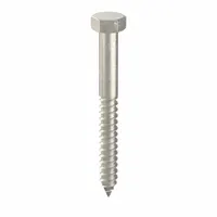 Hex Head Lag Screw: 1/2 in Size, 4 1/2 in Lg, Stainless Steel, NL-19, 5 PK (MPN FBLB1245P5)