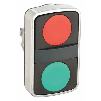 SCHNEIDER ELECTRIC Multihead Operator: Non-Illuminated, 2 Button, Flush Profile - Multihead Push-Button Operators