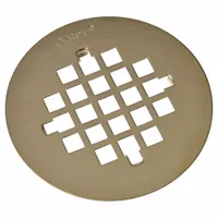 OATEY Strainer: Stainless Steel, Brass, 4 1/4 in Overall Dia, 1/4 in Overall Ht, Snap-In (MPN 42137)