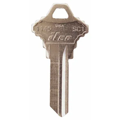 KABA ILCO Key Blank: Compatible with Schlage Locks, Key ID # SC1, 5 Pins - Door Lock Key Blanks
