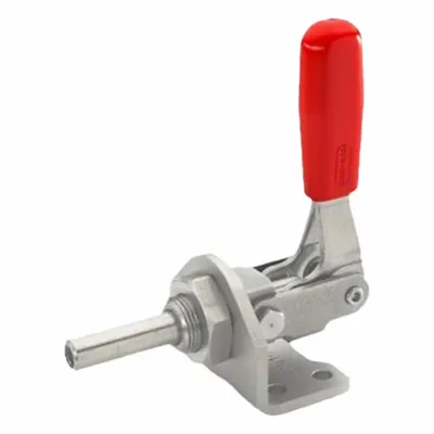 JW WINCO Push-Pull Toggle Clamp: Flange Base Mounting, Std Clockwise Handle, 70.5 mm Arm Lg - Corrosion-Resistant Straight-Line Toggle Clamps