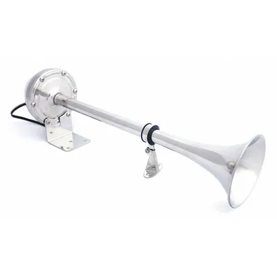 FIAMM Electric Horn: 12V DC, Full Tone, Electric, Silver, Unfinished - Electric-Powered Horns