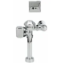 This ZURN Aquaflush automatic flush valve is designed for commercial toilet applications requiring touch-free operation. It features a 1.28 gpf flush rate, hardwired power, and an 11-1/2 in rough-in with a top spud location. Suitable for use in public restrooms and institutional facilities.