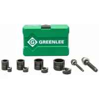 GREENLEE Knockout Punch Set: 10 ga Max Sheet Metal Capacity-Steel, Falls Free/Splitter, Round (MPN 7235BB)