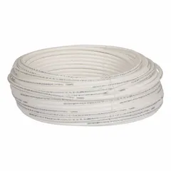 PEX Type B tubing for general plumbing applications. Suitable for hot and cold water supply lines, radiant heating systems, and hydronic distribution. 3/4 in diameter, white, supplied in a 500 ft coil.