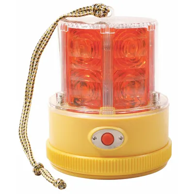 GROTE 77912 Red LED Flashing Beacon with Magnetic Mount - Vehicle Flashing Beacons