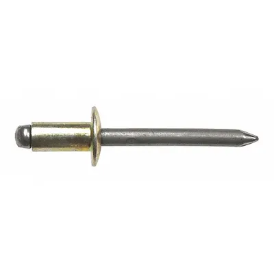 OEM Blind Rivet,0.25 in dia,PK25: Inch, 0.25 in Shank Dia, Open End, Flanged - Domed-Head Blind Rivets