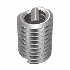 Screw-locking tanged helical insert for repairing or reinforcing threads in metal. Made of 18-8 stainless steel with dry film lubricant finish. #8-32 coarse thread, right-hand direction. Tensile strength 200,000 to 250,000 psi. Supplied in a 100-pack.
