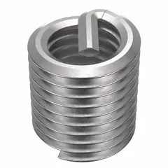 Free-running tanged helical insert for thread repair or reinforcement in metal applications. Made from 18-8 stainless steel with dry film lubricant, tensile strength 200,000 to 250,000 psi. Thread size 1/4"-28, right-hand, fine pitch. Supplied in a 100-piece pack.