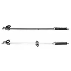 Steel air brake pogo stick with zinc-plated finish, 40-inch overall length, and a 5/8"-11 stud. Used to support and align brake components during maintenance on heavy-duty air brake systems.
