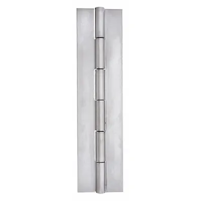 MARLBORO Piano Hinge: Stainless Steel, 36 in Leaf Ht - Full Surface-Mount Piano Hinges