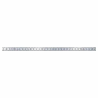 JOHNSON LEVEL Straight Edge: J60, 5 ft, 0.13 in Thick, 1/16 in, Anodized, Black, Semi-Flex - Aluminum Rulers