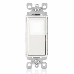 This 3-way maintained rocker wall switch is rated for 120/277V AC and 15A. The illuminated design aids visibility in low-light conditions. Suitable for controlling lighting from two locations in commercial and industrial settings, such as hallways, stairwells, and large rooms.
