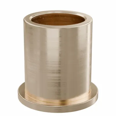 OILITE Flanged Sleeve Bearing: Bronze, SAE 841, 14 mm Bore, 18 mm OD, 22 mm Lg - Lubricated General Purpose Metallic Flanged Sleeve Bearings