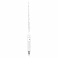 Specific Gravity Hydrometer: Baume Plain Form, 9/21°, 0.1°, Glass, +/-0.1°, 12 in Overall Ht (MPN 6609-2)