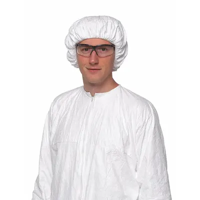 DUPONT Bouffant Cap: ISO 5 (Class 100) and above, Tyvek IsoClean, Not Clean Processed - ISO 5 Non-Sterile Cleanroom Bouffants