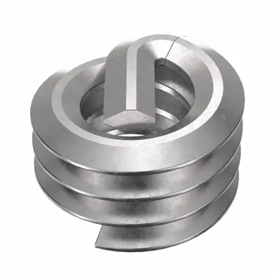 HELI-COIL Helical Insert: Tanged Tang Style, Free-Running, #4-40 Thread Size, Plain - Free-Running Tanged Helical Inserts