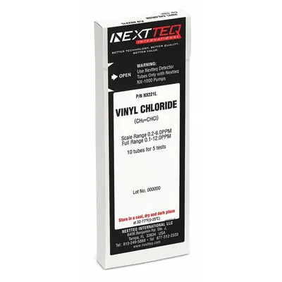 NEXTTEQ Detector Tube: NEXTEQ NX-1000, C2H3Cl, Gas Detection Tube, Vinyl Chloride ( C2H3Cl ) - Gas Detection Tubes For Use In NEXTTEQ NX-1000 Pumps