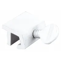 PRIME-LINE Window Lock: Clamp Lock, Handle Included, Non-Handed, 15/32 in Overall Lg, Sash, White (MPN U 9982)