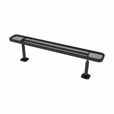 ULTRASITE Outdoor Bench: Extra Heavy-Duty, 72 in Overall Lg, 18 3/4 in Overall Ht - Thermoplastic Coated Steel Benches