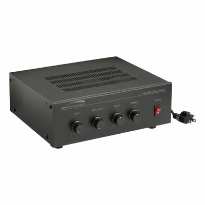 SPECO TECHNOLOGIES Amplifier: (2) Terminal/RCA/TEL Input, MoH Output, 25V/70V, 120V AC - Audio Amplifiers